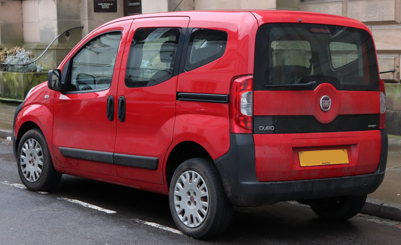Compact MPV with sliding side doors and distinctive rear tailgate.
