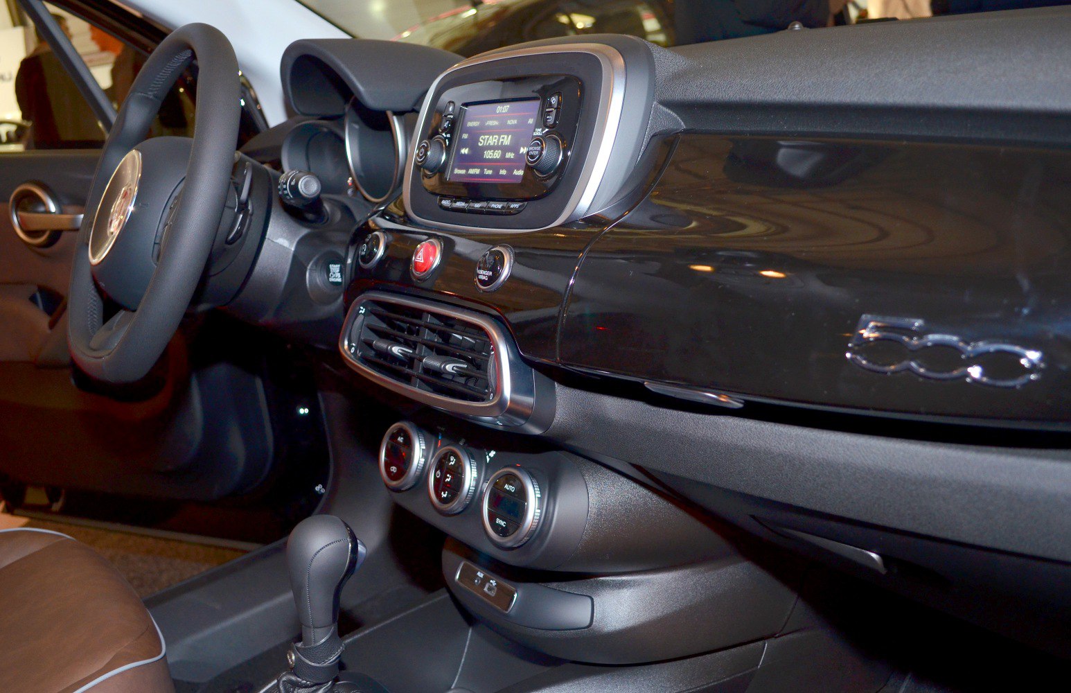 Interior dashboard with infotainment and climate controls