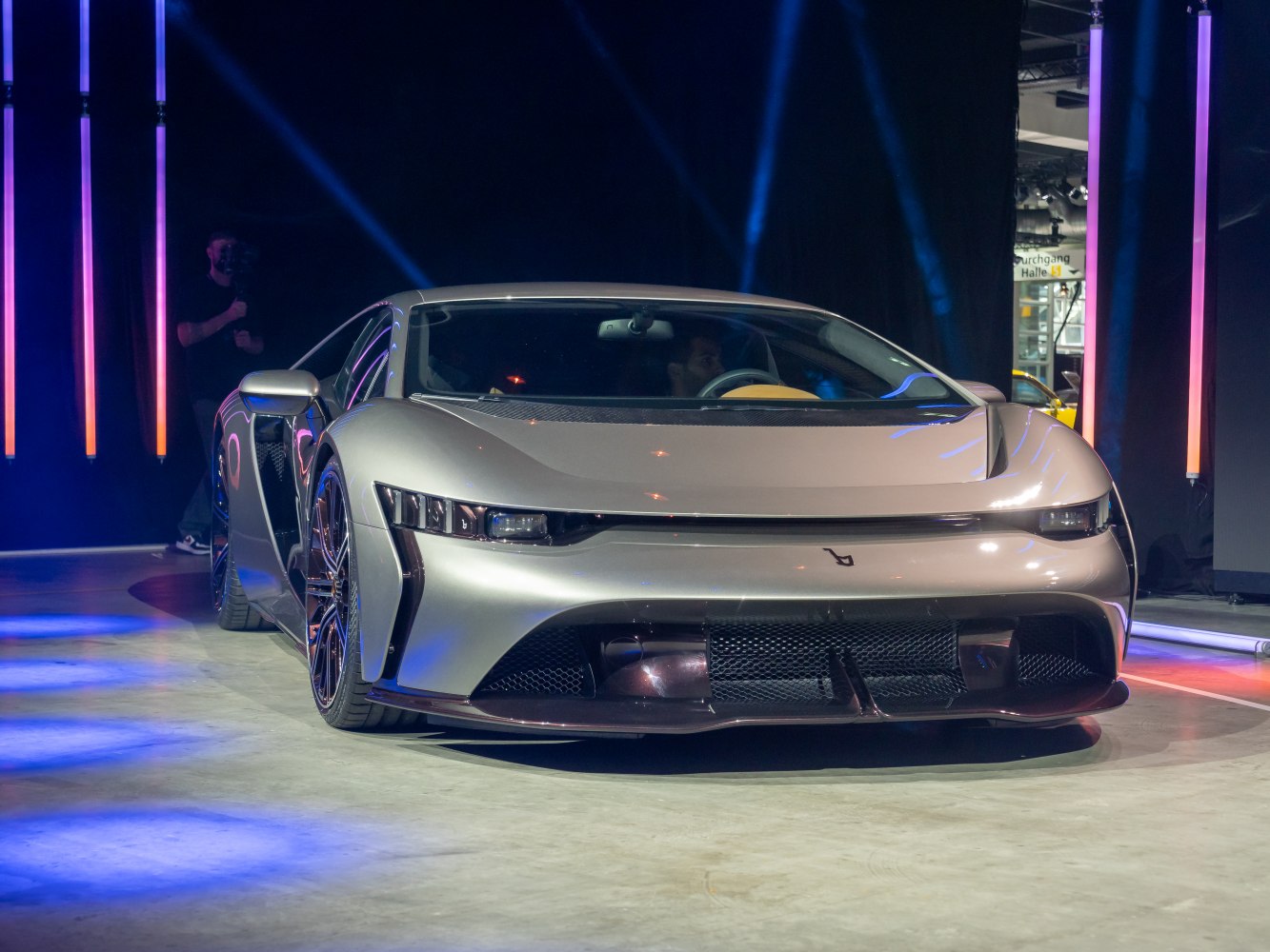 Sleek front fascia with narrow LED headlights and aerodynamic design