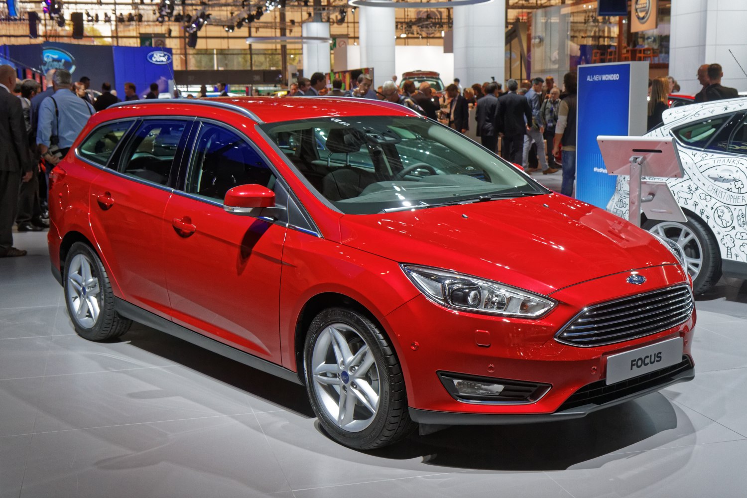 Red wagon with horizontal grille and LED headlights