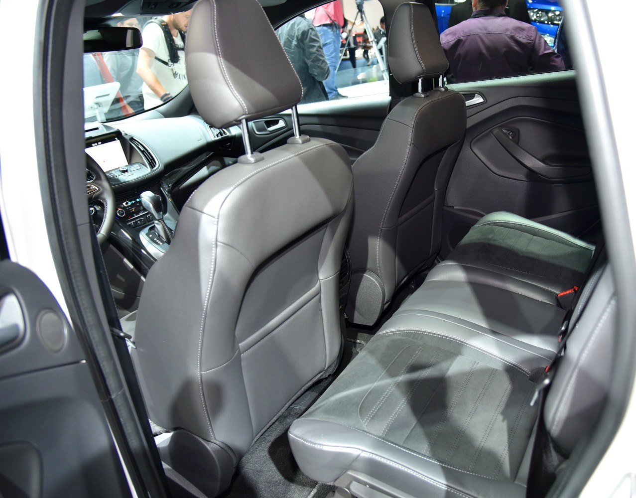 Leather seats and dashboard interior view