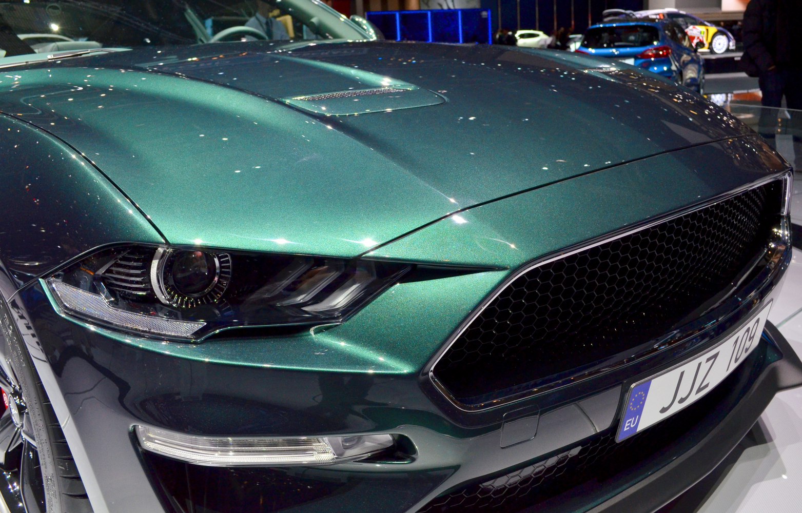 Aggressive front grille and sleek angular headlight design
