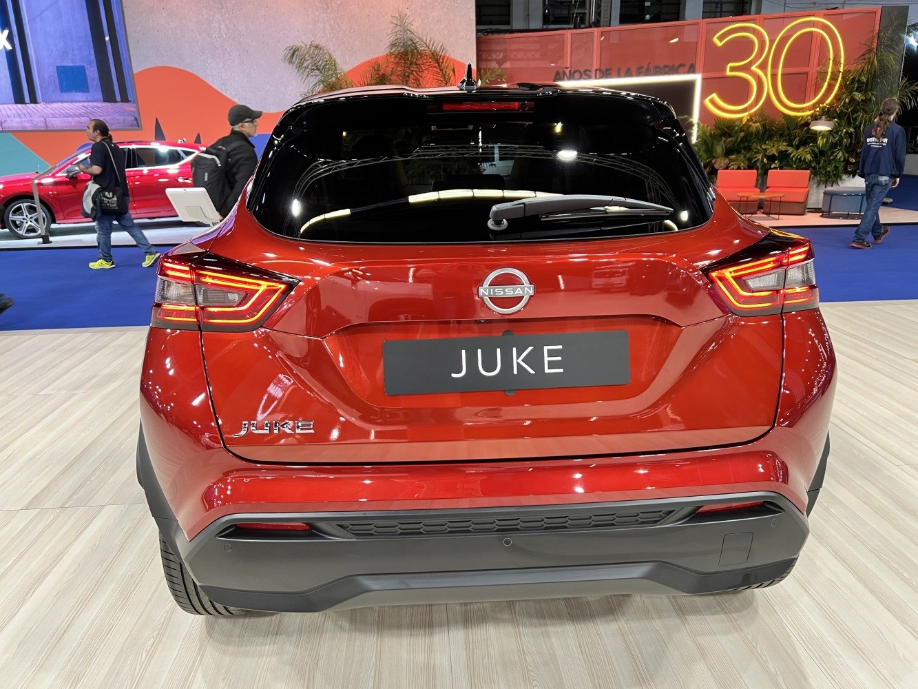 Rear view with LED tail lights and sculpted rear design
