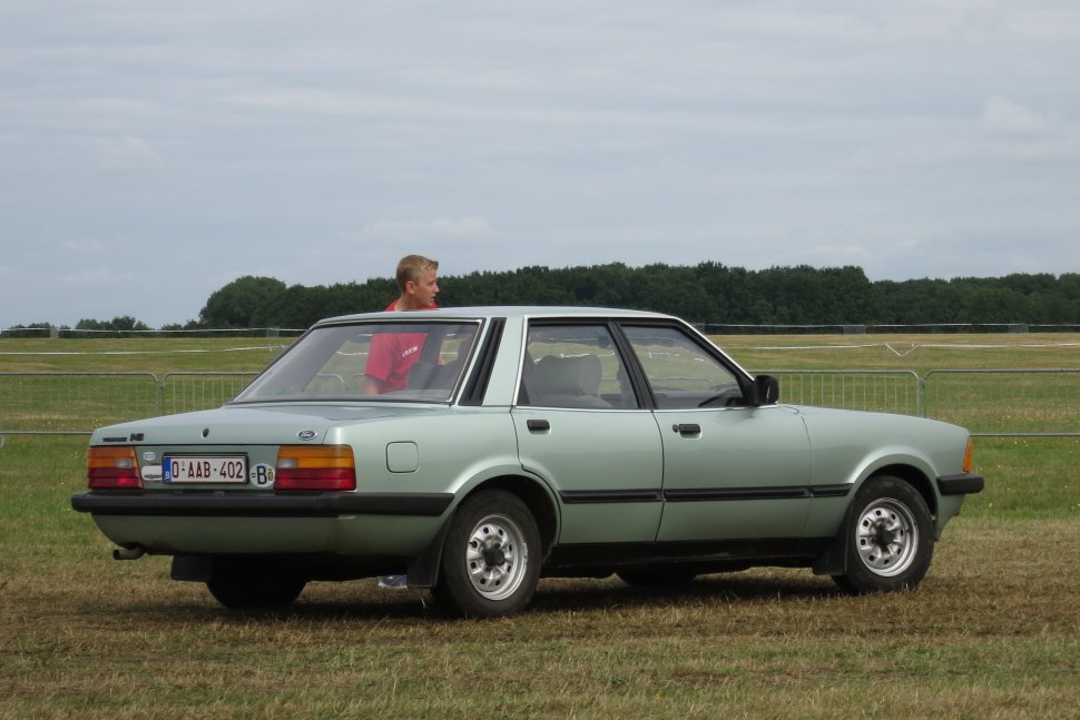 Classic 1970s four-door sedan rear and side profile