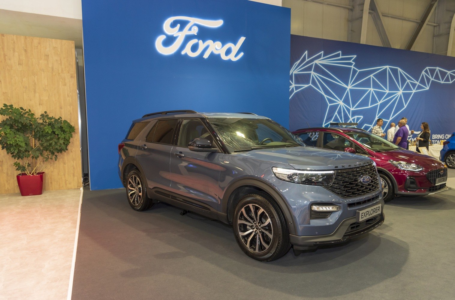 SUV front side view with LED headlights and alloy wheels