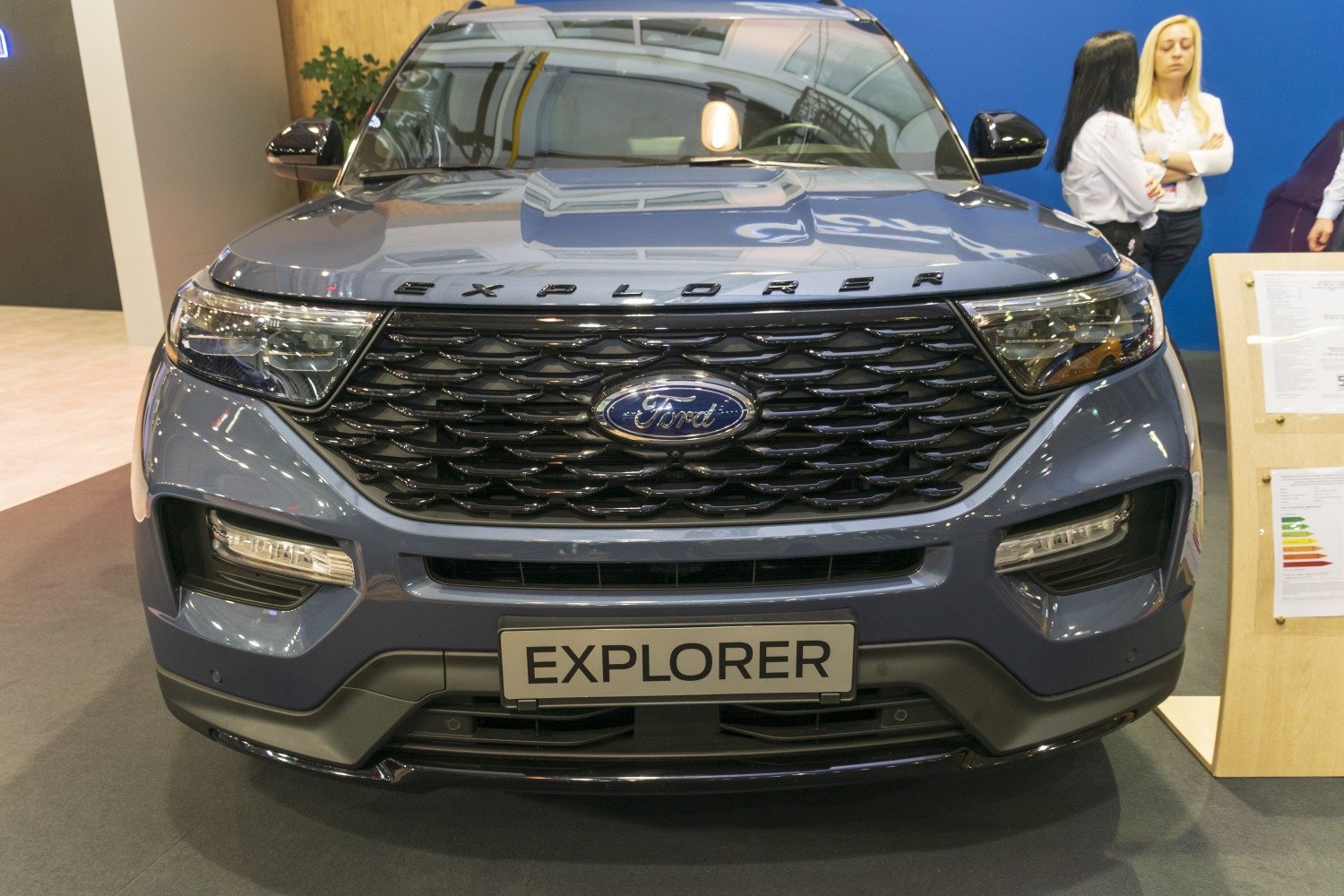 Front grille and headlights of a modern SUV