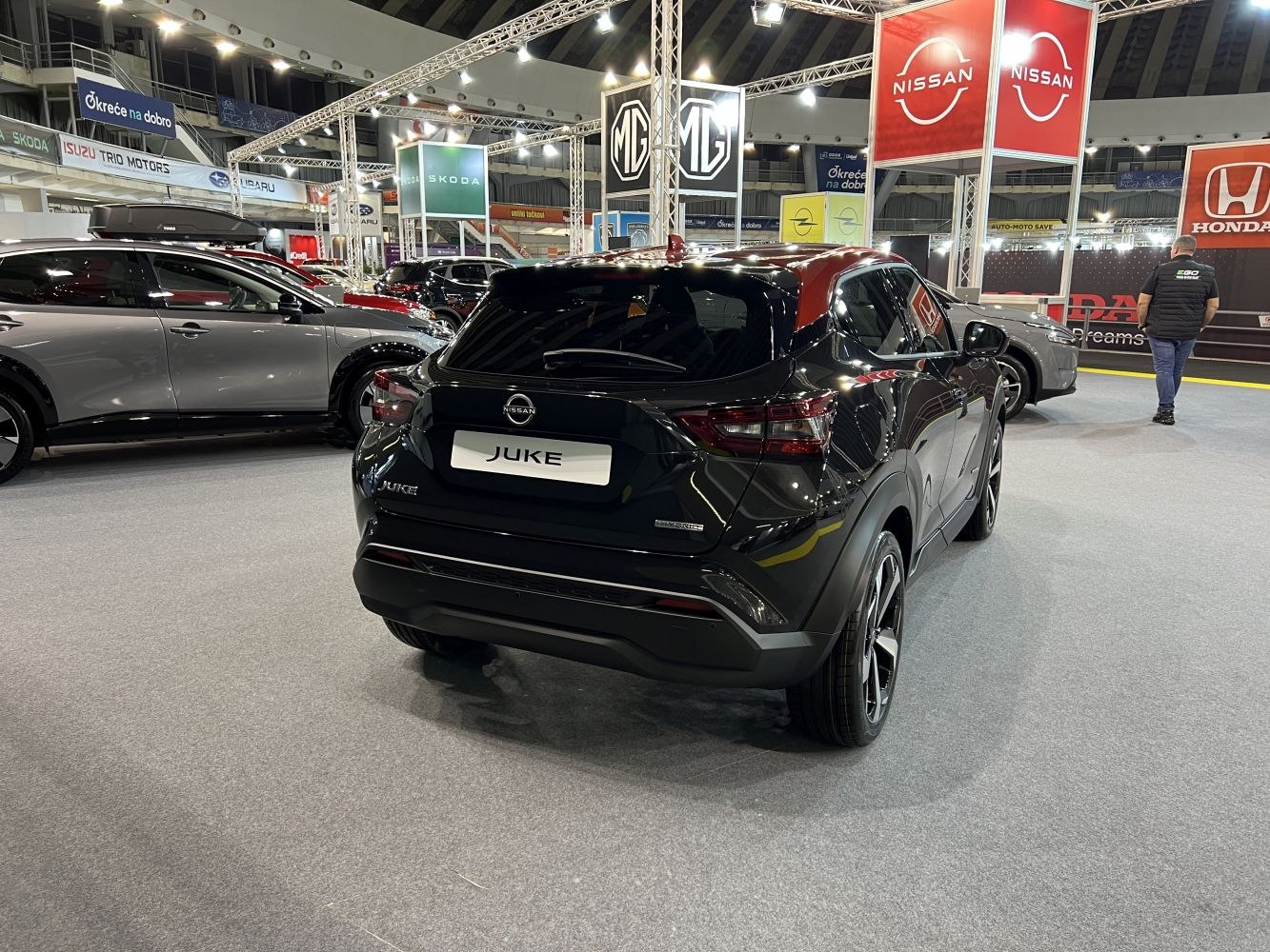 Rear view of a sleek compact SUV with modern tail lights and sporty design