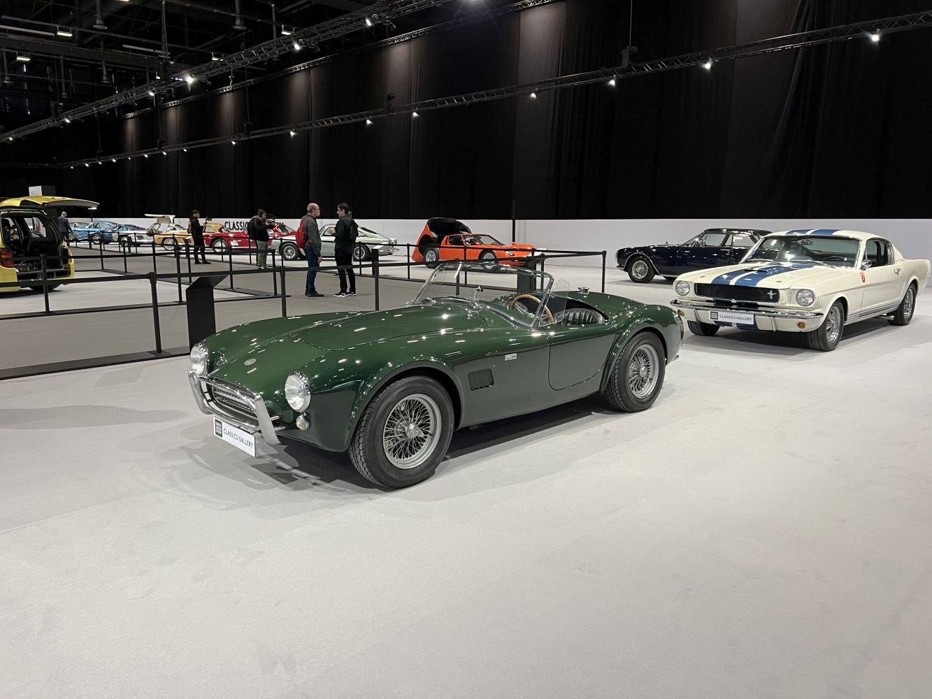 Classic sports roadster with wire-spoked wheels and low sleek body