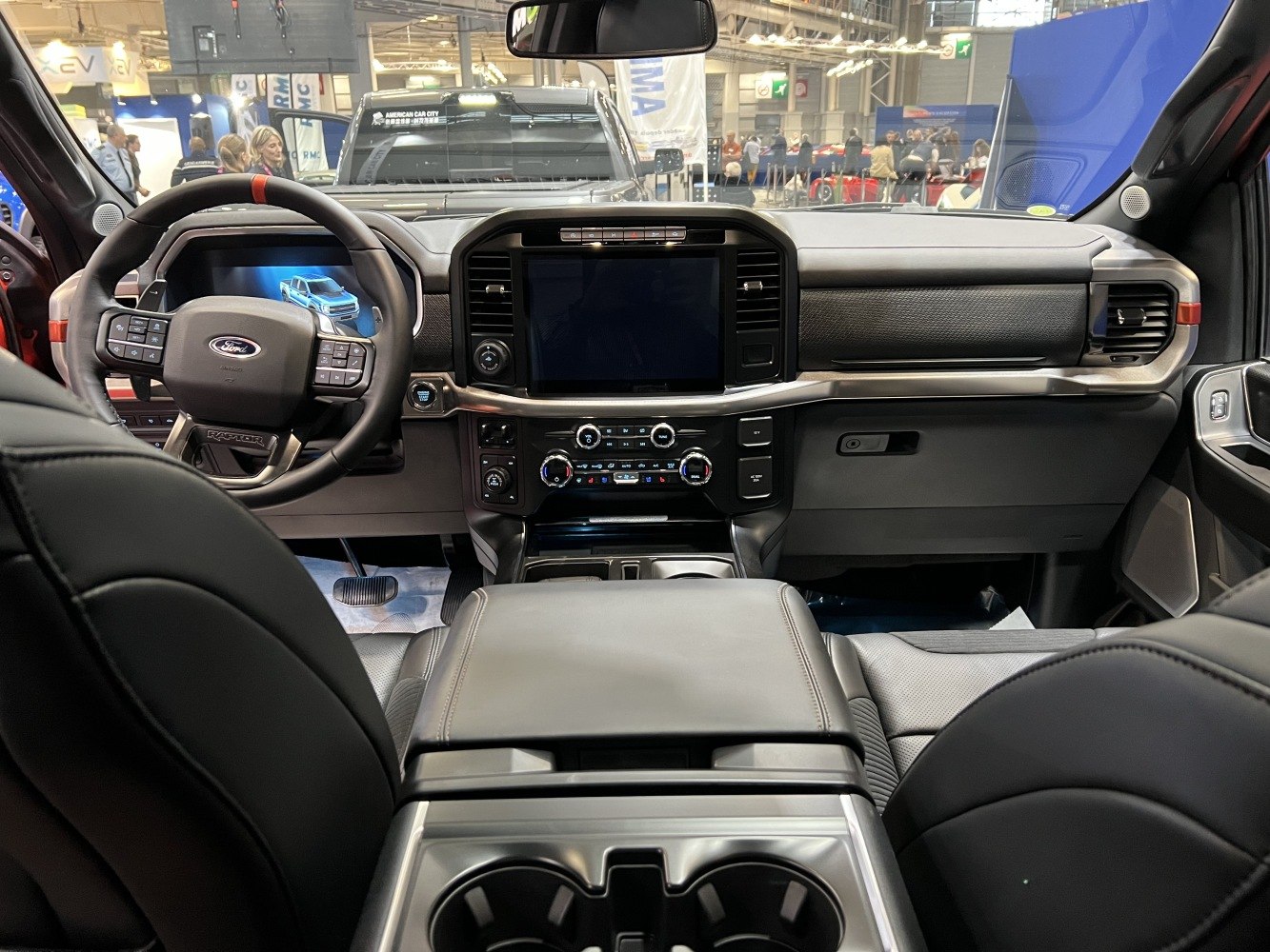 Digital dashboard and modern center console with controls