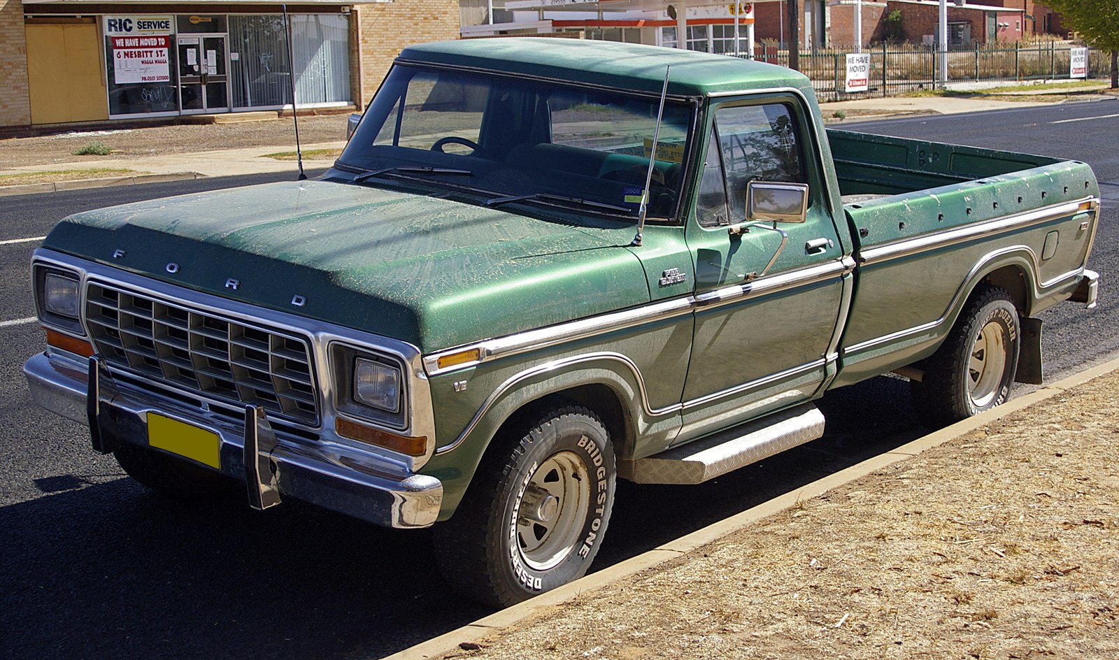 Vintage pickup truck with regular cab and V8 engine, classic styling