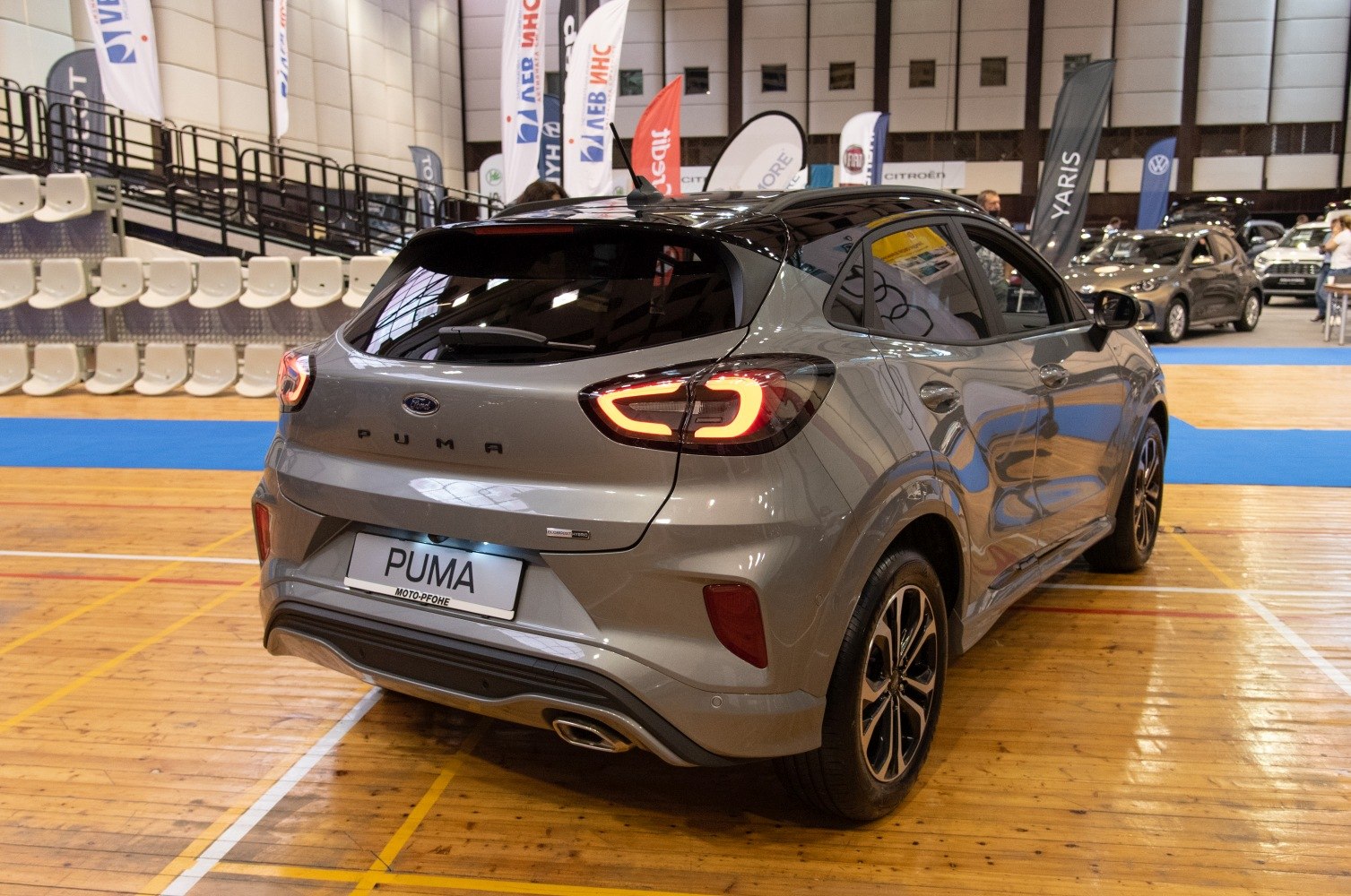 Rear view with distinct LED taillights and sporty compact SUV design
