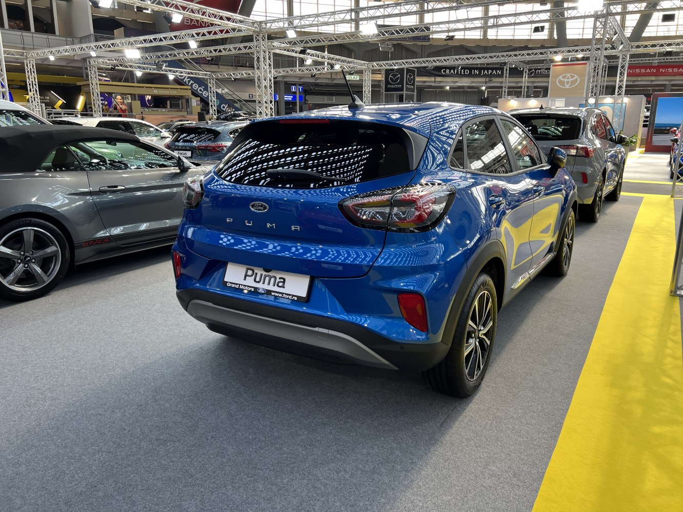 Rear view of compact SUV with distinctive taillights and modern hatchback design