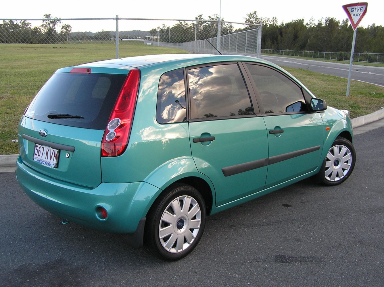 Compact 5-door hatchback with vertical tail lights and alloy wheels
