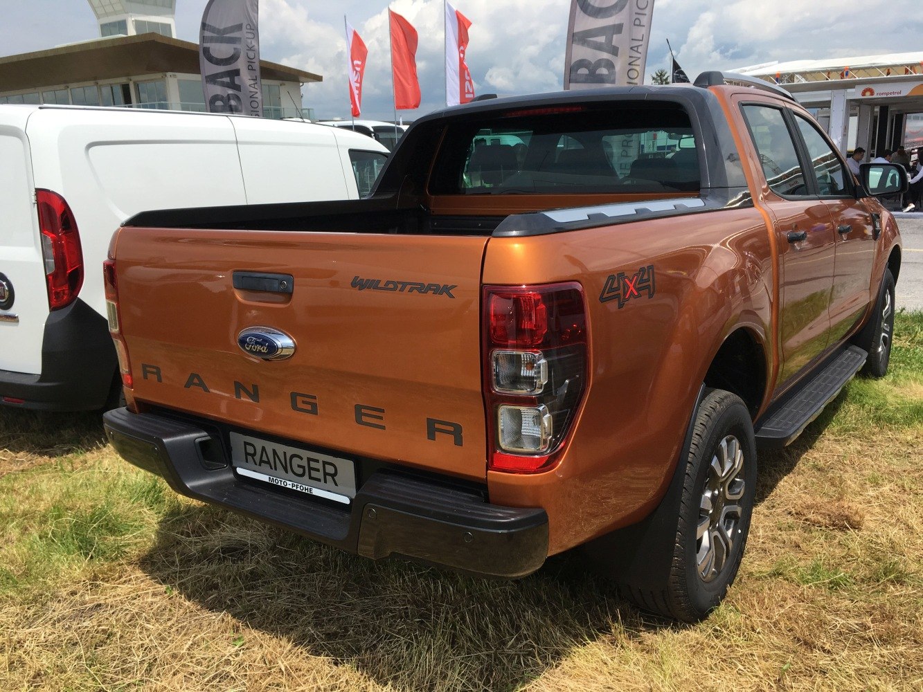 Wildtrak rear tailgate with 4x4 badge and cargo bed