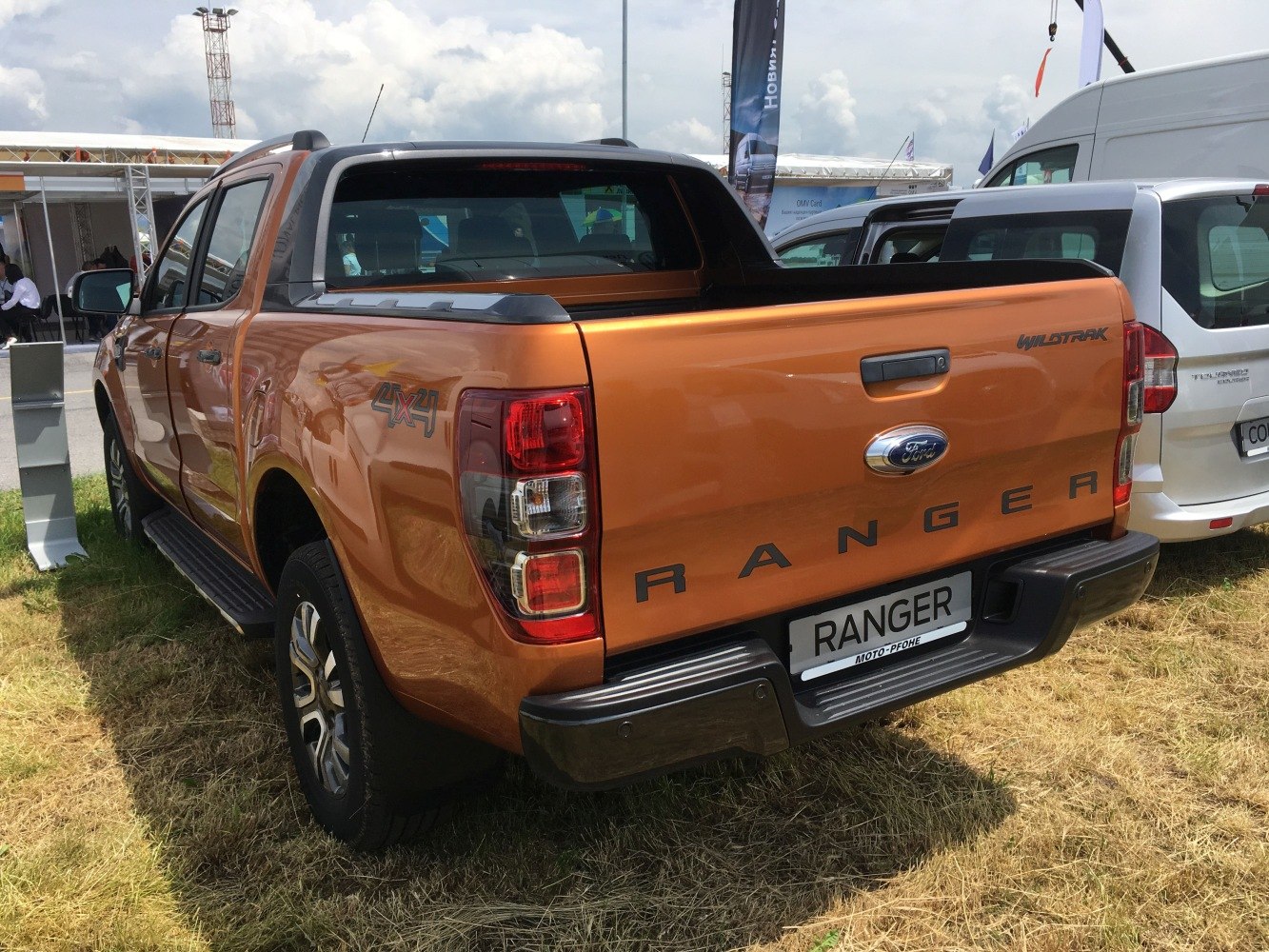Pickup truck rear with Wildtrak badge and 4x4 decal