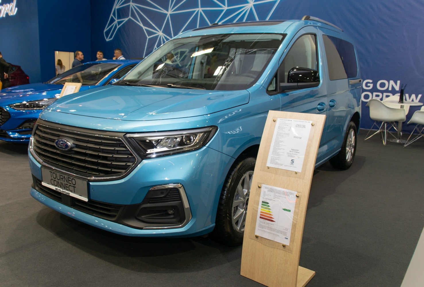 Front grille and LED headlight design of a modern vehicle