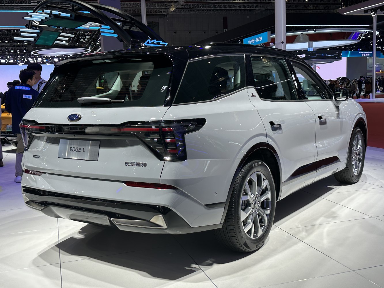 Sleek rear design with sharp tail lights and modern SUV styling
