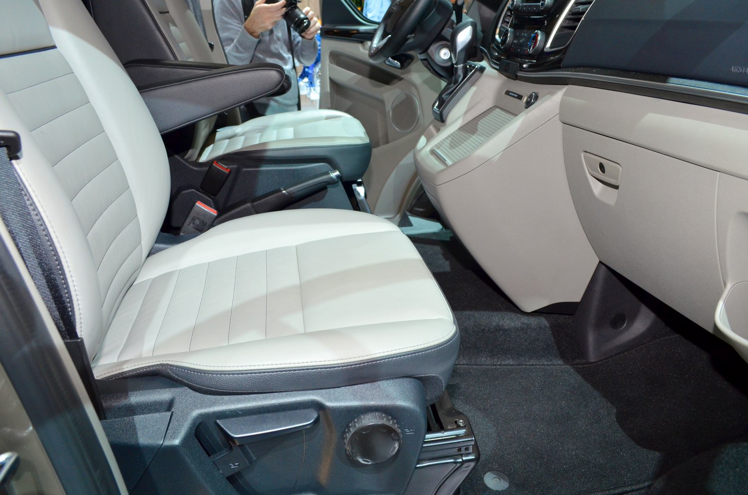 Spacious driver and passenger seats with ergonomic adjustments