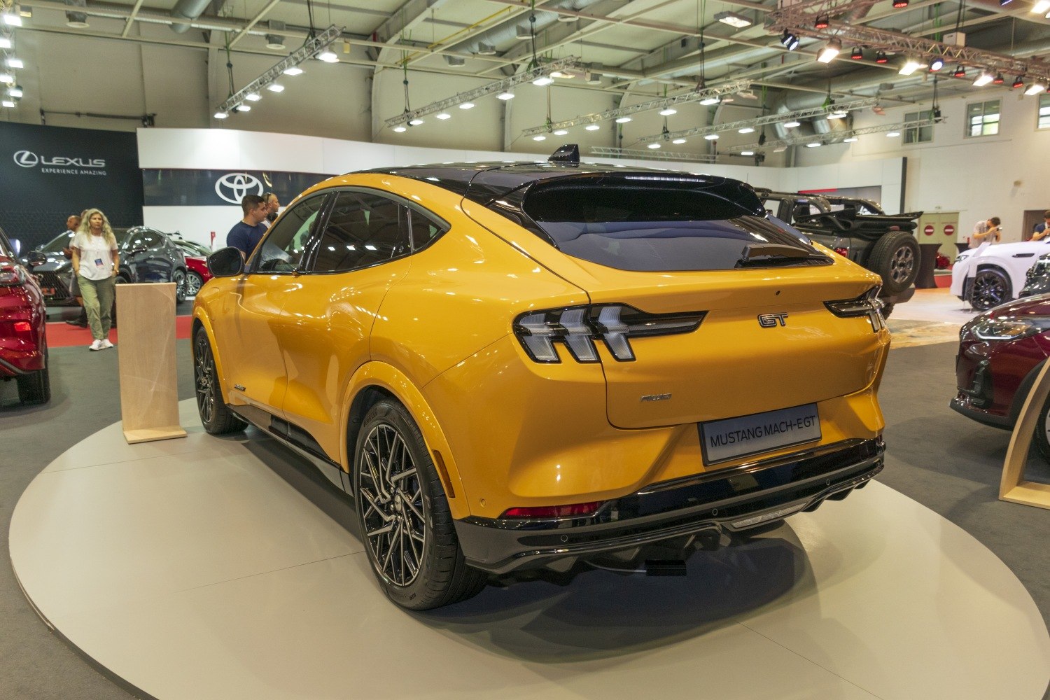 Rear design and taillights of sporty electric SUV