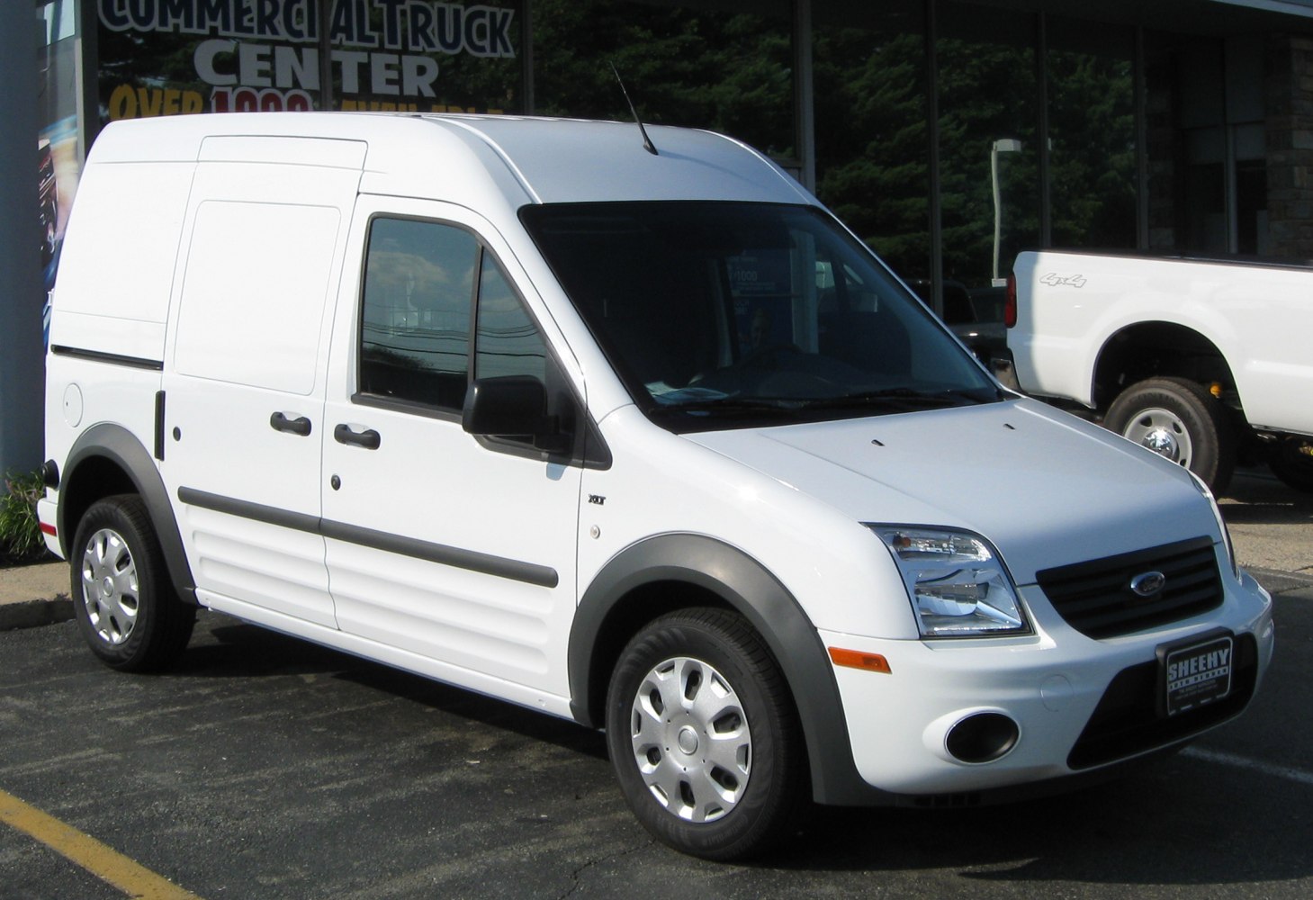 White panel van with high roof and extended length