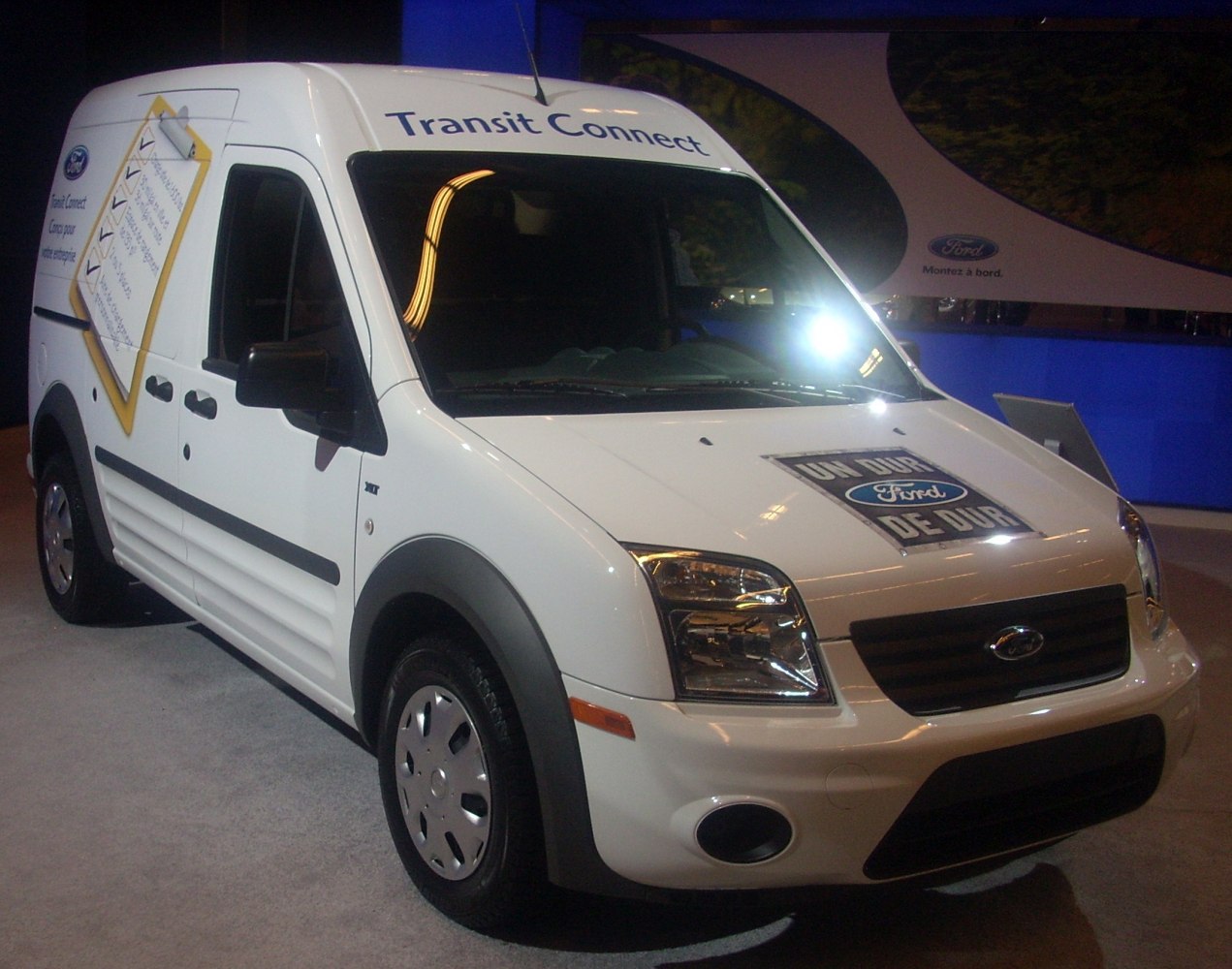 White panel van with black trims and practical design