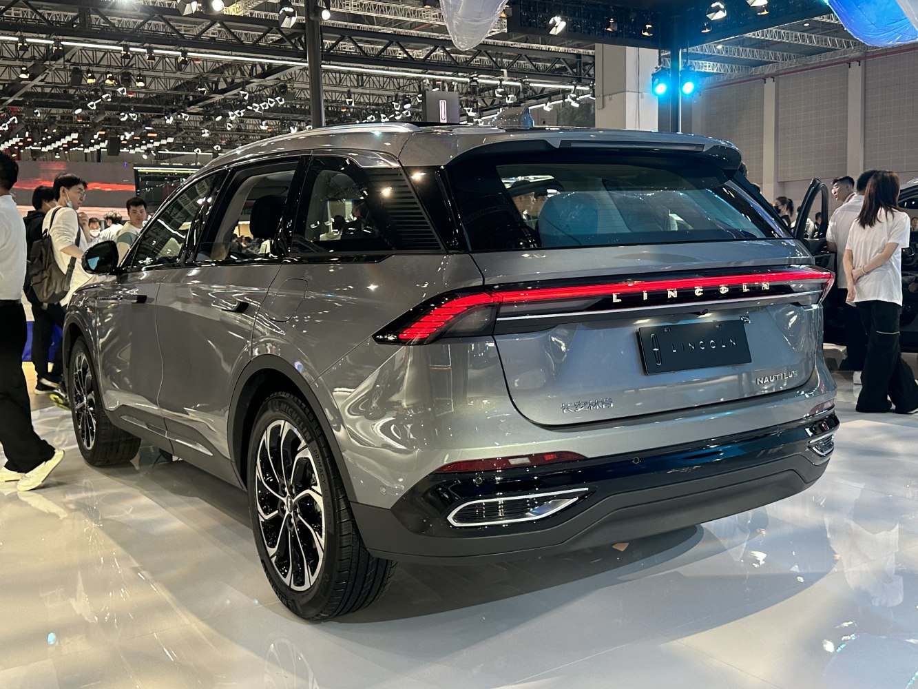 Luxury SUV rear with LED light bar and distinctive alloy wheels