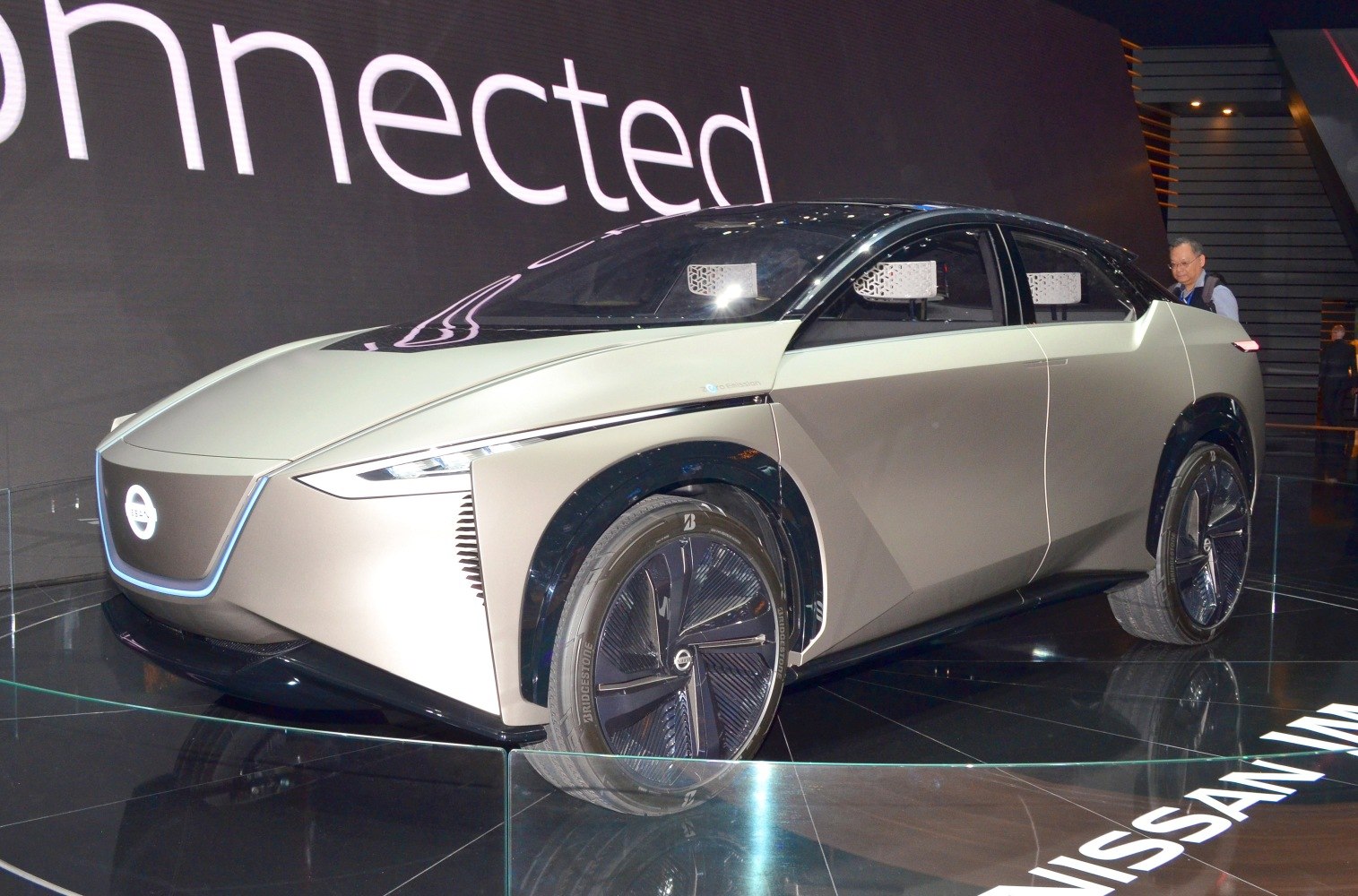 Futuristic electric SUV with aerodynamic design and LED lighting