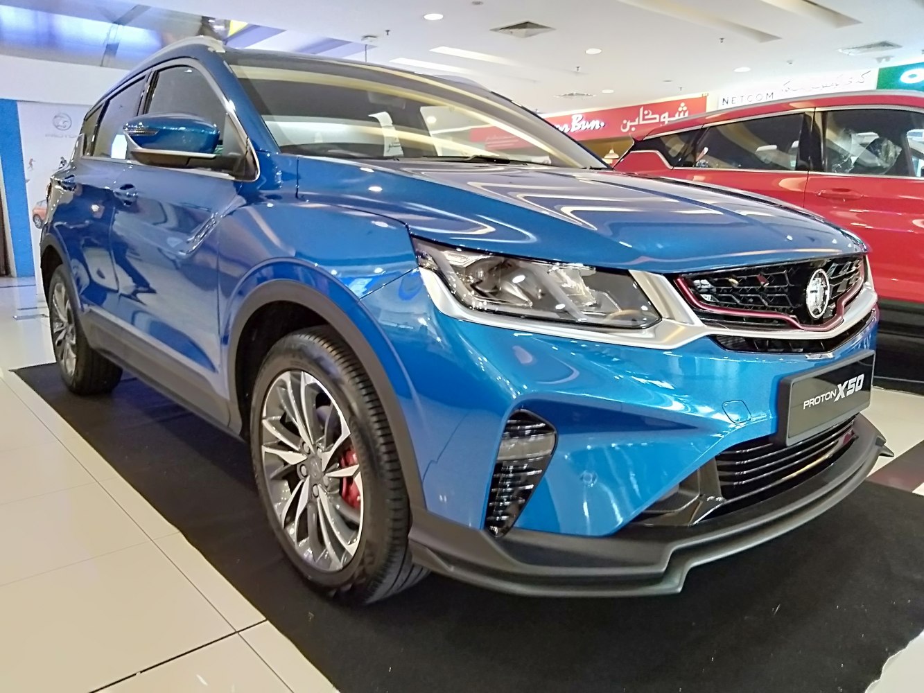 Front angle with LED headlights and sporty grille