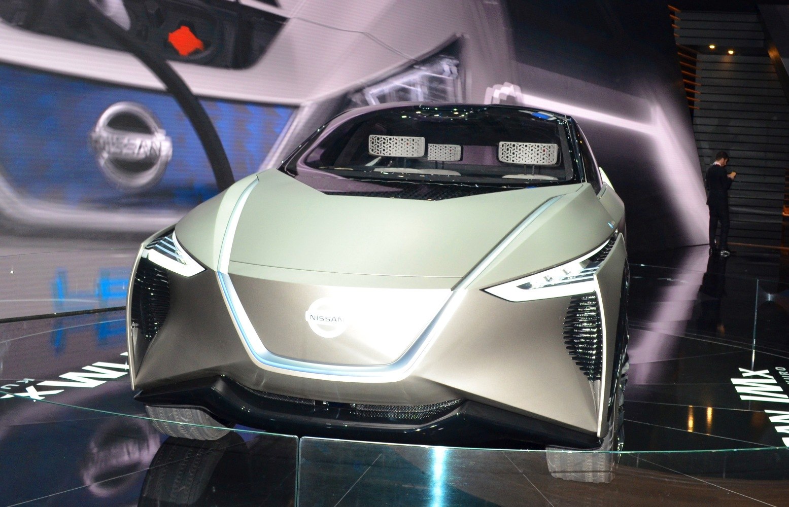 Futuristic front with sharp LED headlights and aerodynamic design