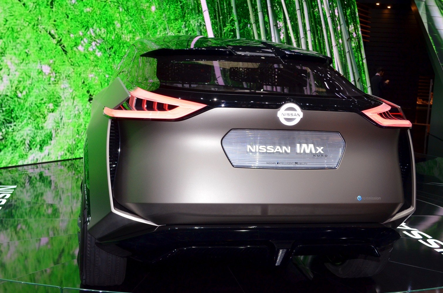 Futuristic rear design with LED tail lights and smooth lines.