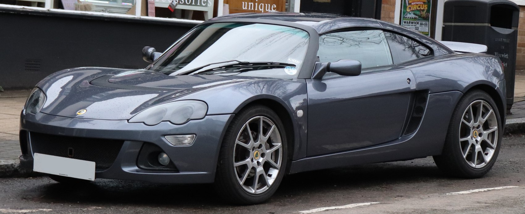 Side profile with aerodynamic body and sports alloy wheels
