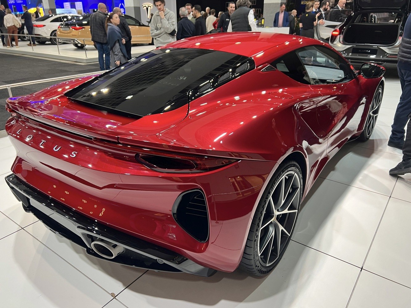 Sleek rear design with sporty rear lights and aerodynamic diffuser.
