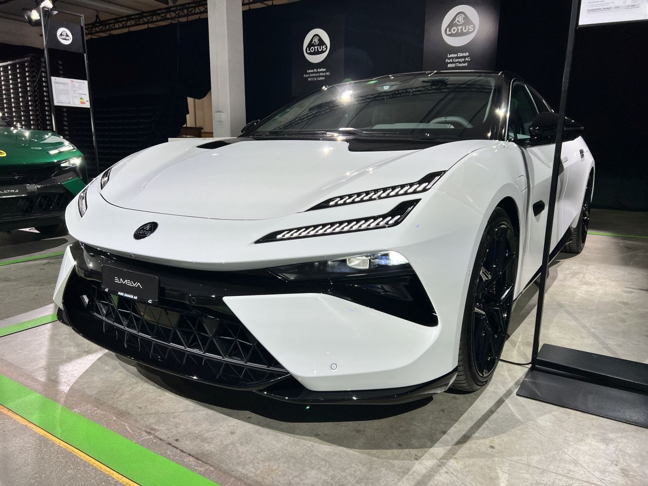 Front view with dual LED headlights and aerodynamic design
