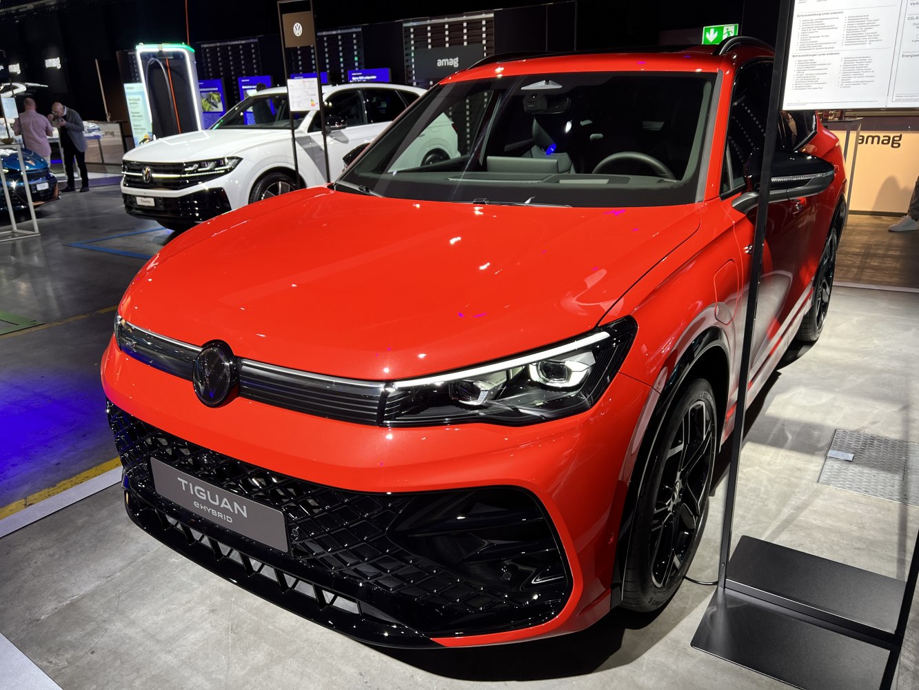 Front view with sharp LED headlights and prominent grille design