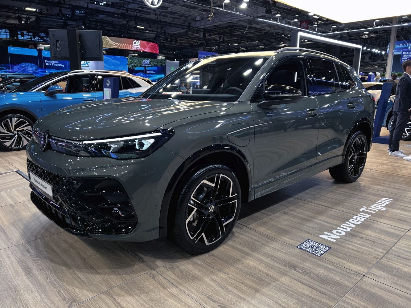 Modern vehicle front-side with LED headlights and alloy wheels