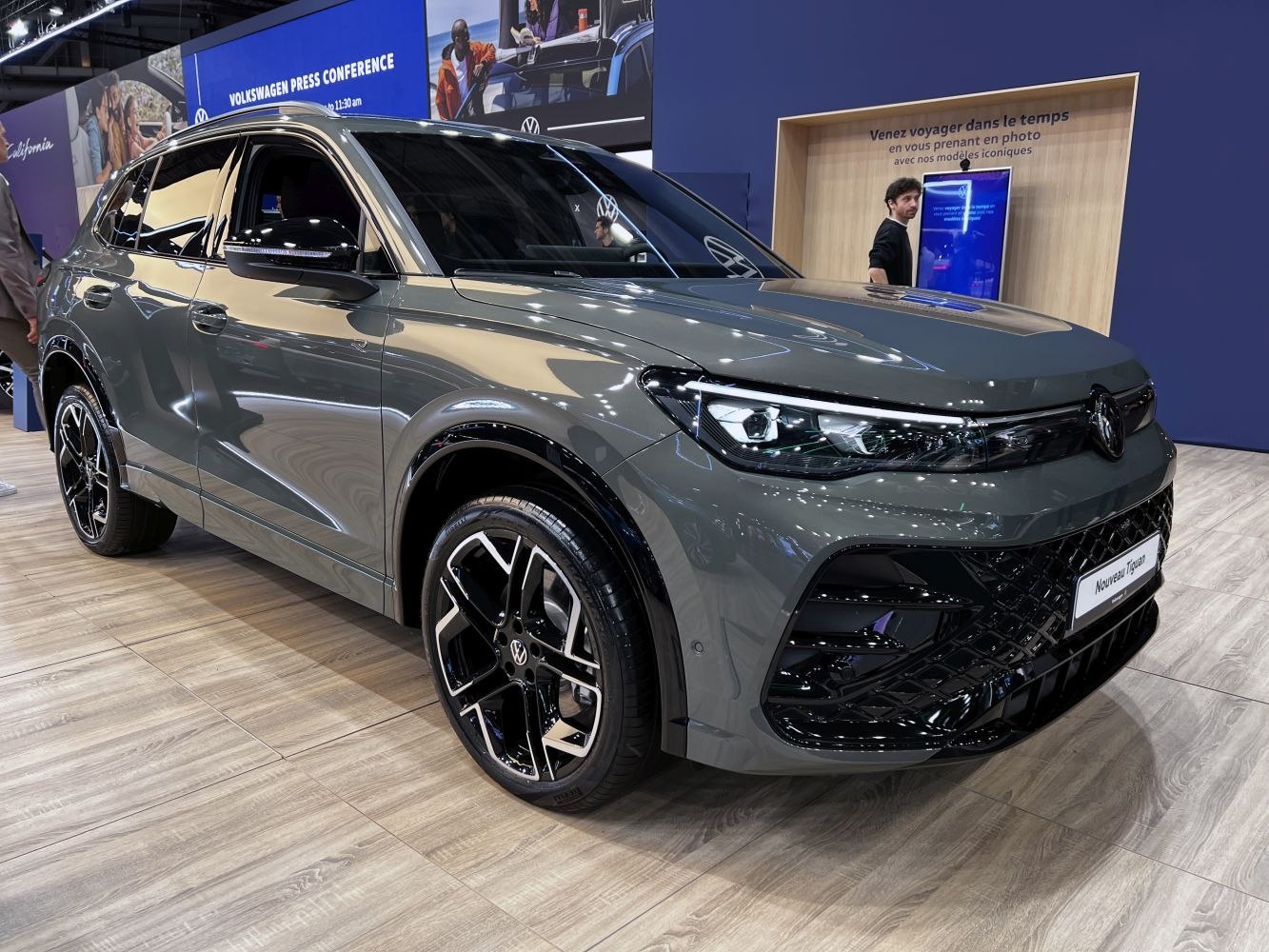 Front angle view with LED headlights and alloy wheels