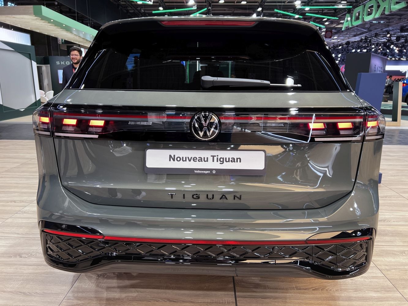 Rear view featuring LED taillights and sleek black details