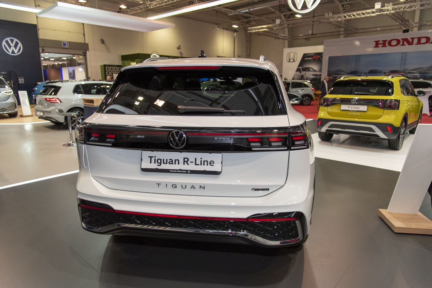 Rear view with LED tail lights and sporty rear design.