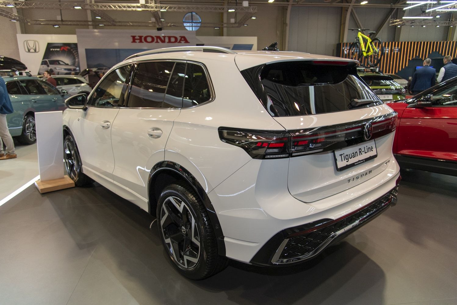 Modern SUV rear with LED tail lights and sporty R-Line design
