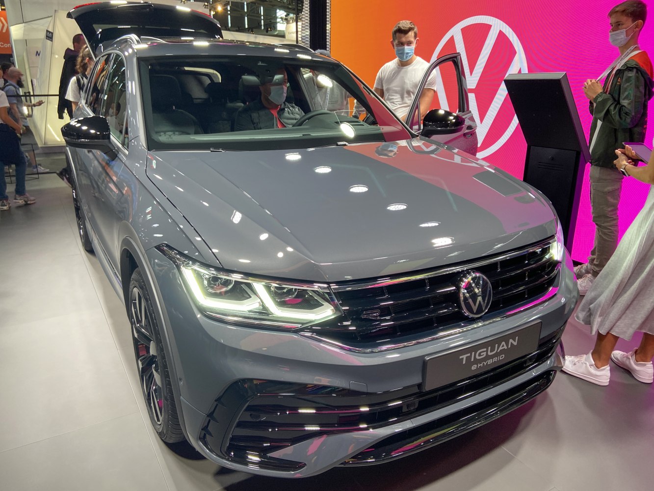 Front view with LED headlights and prominent grille of a modern SUV
