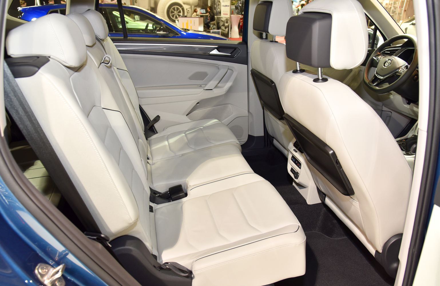 Spacious rear seating with premium upholstery and ample legroom