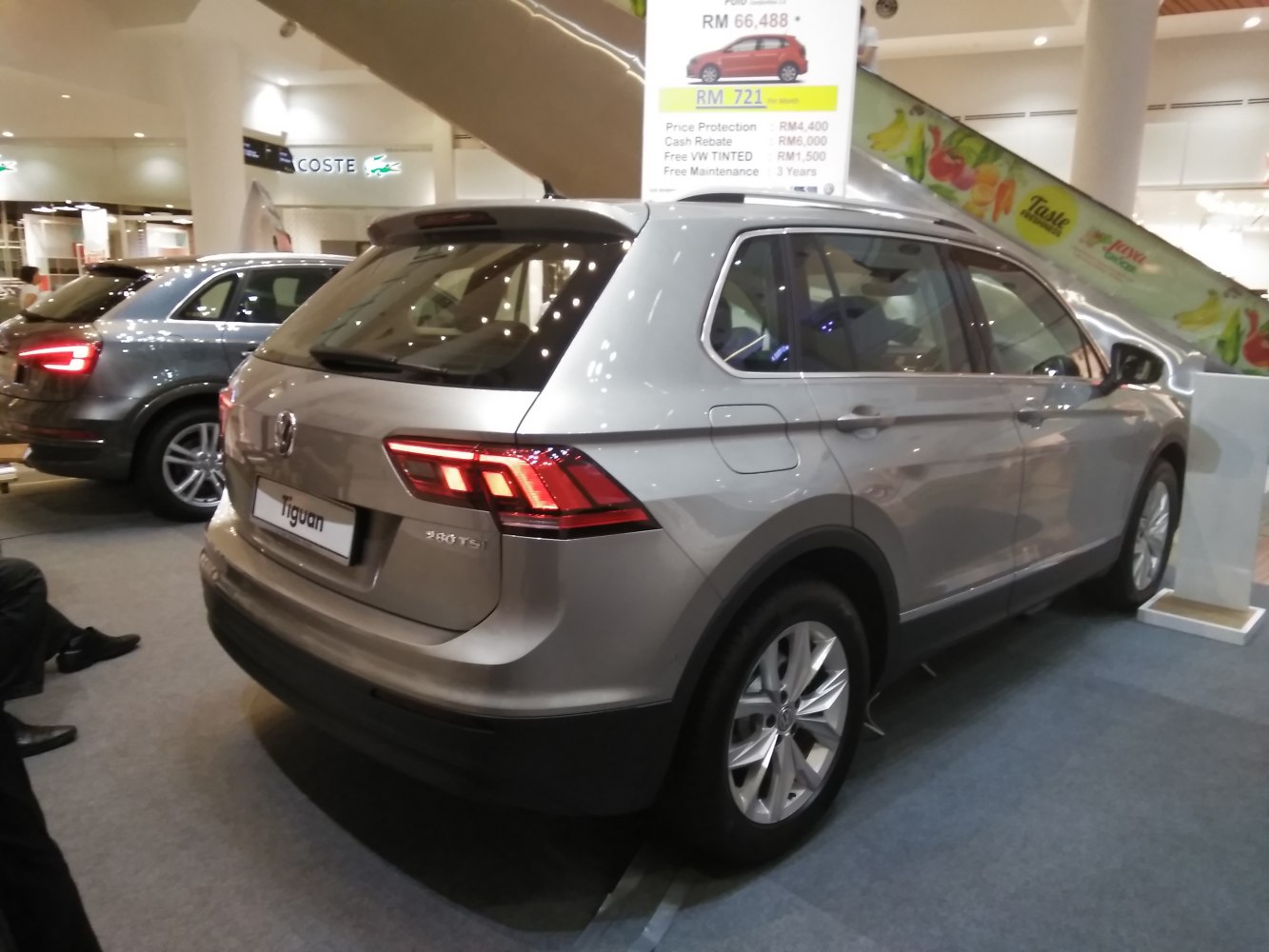 Rear view with LED tail lights and alloy wheels on mid-size SUV