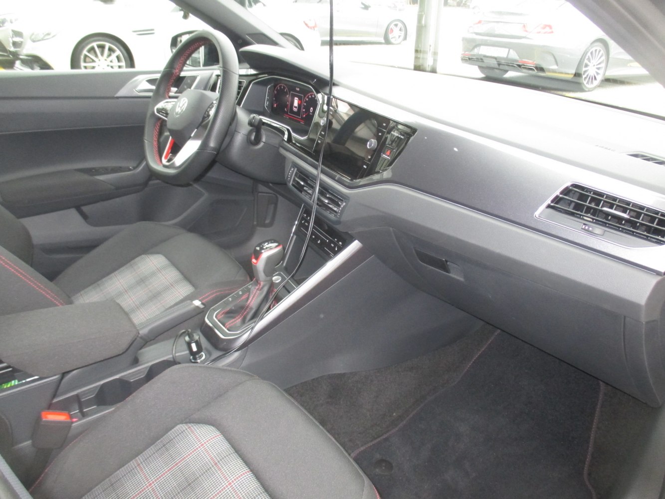 Digital instrument cluster and modern dashboard interior