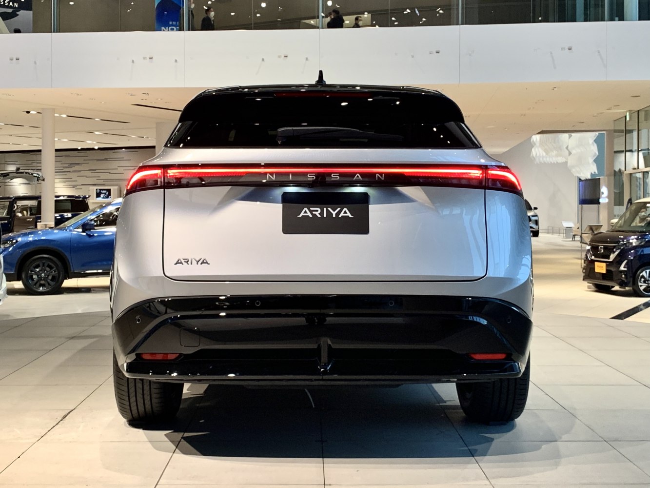 Rear view with continuous LED light bar and aerodynamic design