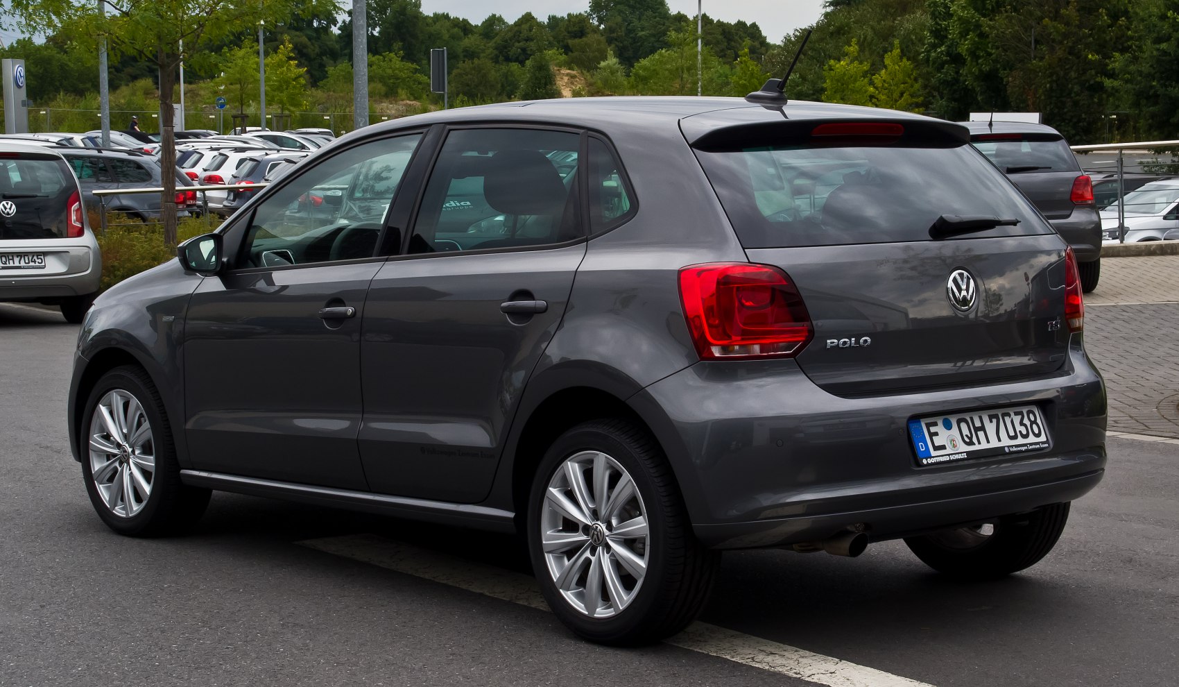 Rear and side view of a compact 5-door hatchback with distinctive rear lights and alloy wheels