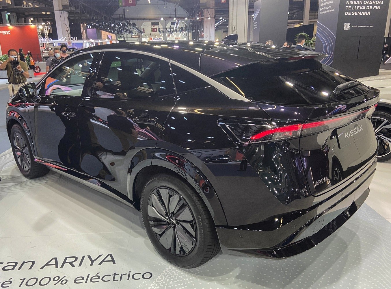Rear and side view with LED tail lights and aerodynamic design