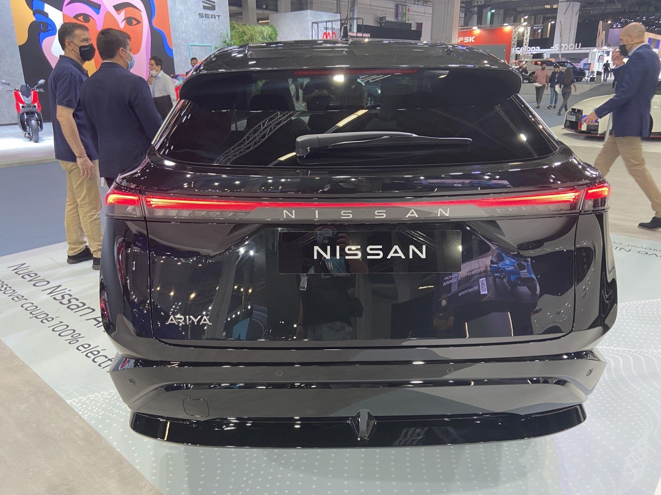 Rear view showing full-width LED tail light and black finish