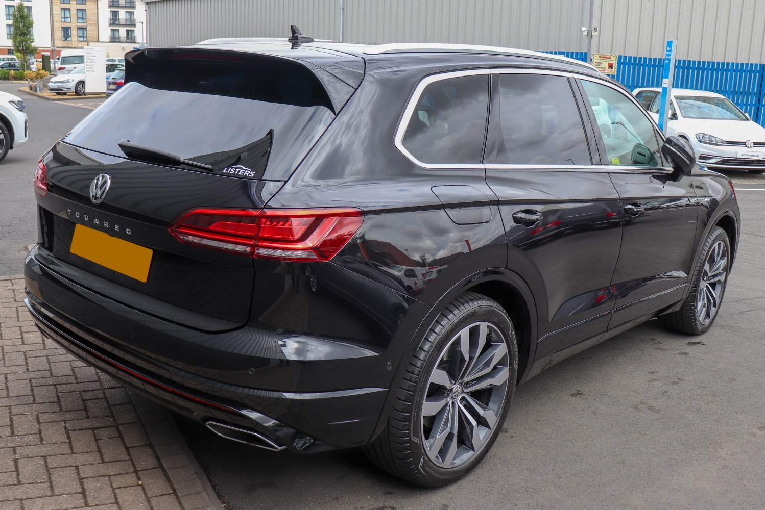 Rear side view with LED tail lights and alloy wheels