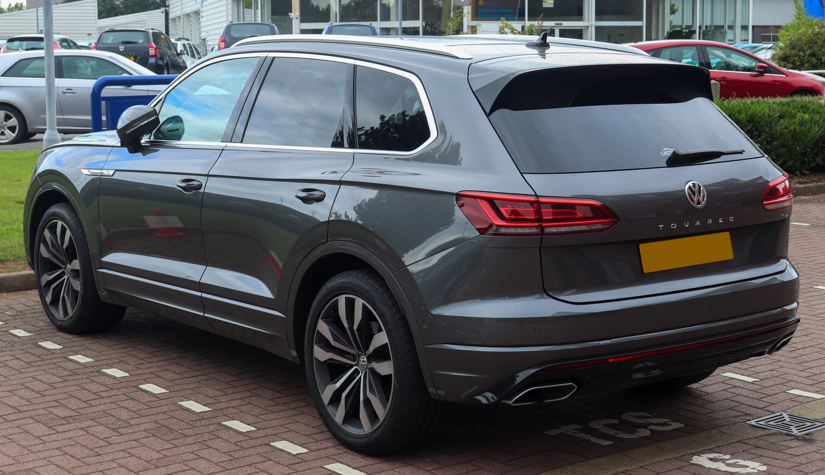 Sleek rear view with distinctive LED taillights and alloy wheels