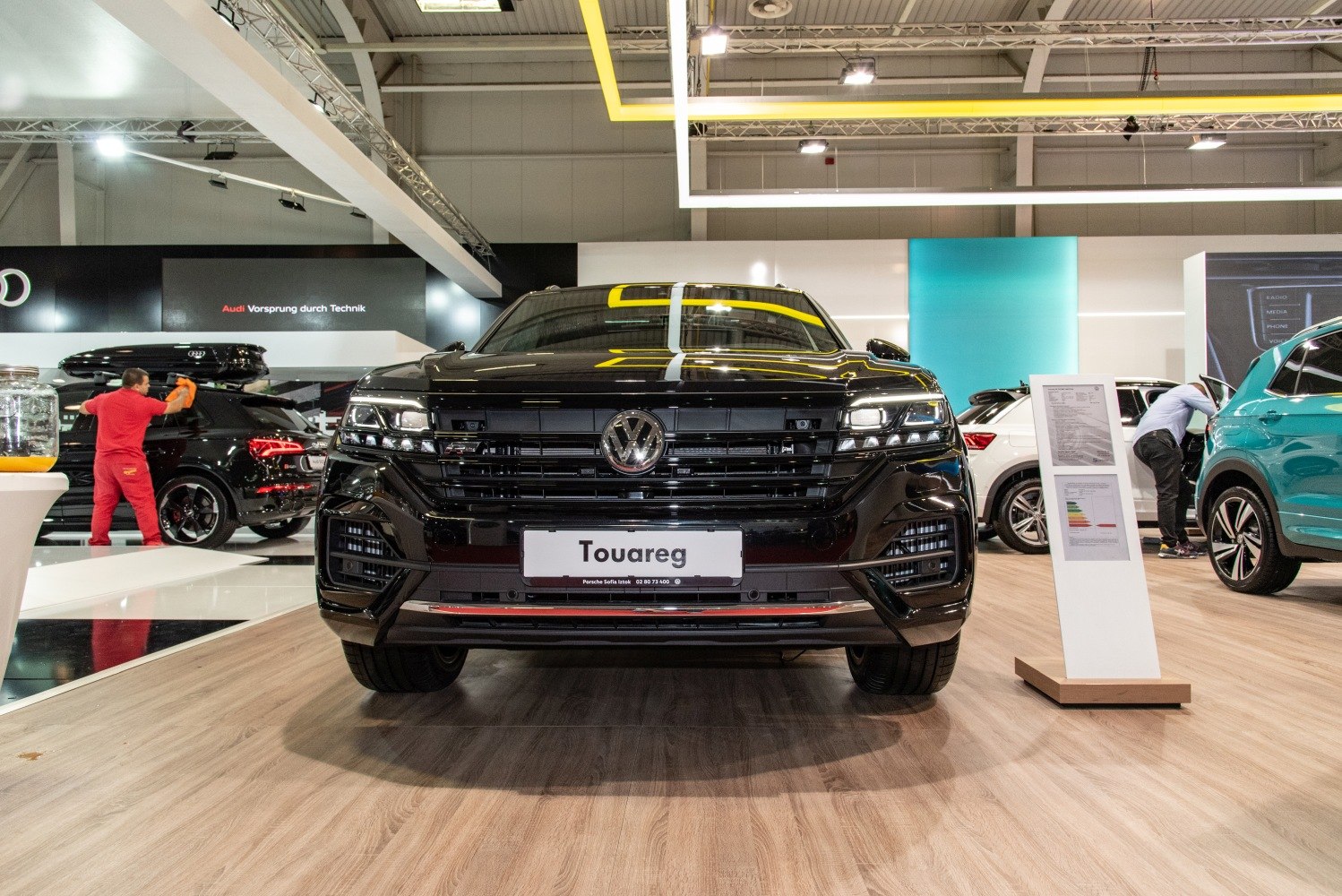 Front view close-up of SUV with prominent grille and headlights